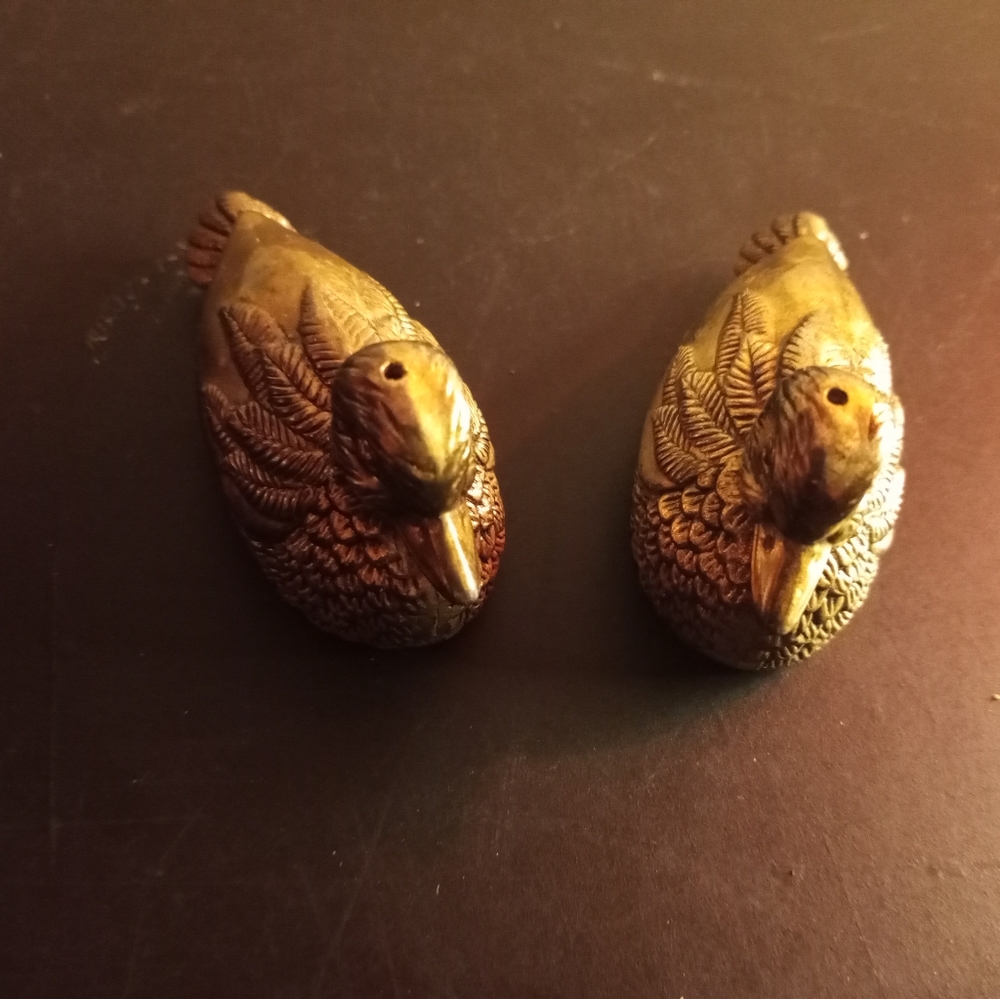 Solid Brass 2" Duck Figurine S/P Shakers